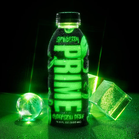 Prime Hydration Drink Sports Beverage "Glowberry ," Naturally Flavored, Caffeine Free, 16.9 Fl Oz Bottle