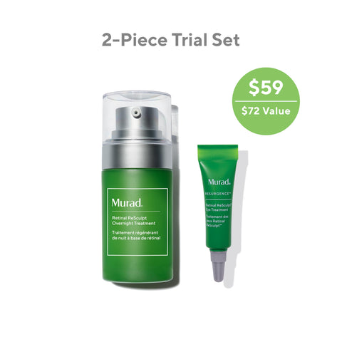 Murad Lift and Resculpt with Retinal - 2-Piece Trial Kit ($73 Value) - Anti-Aging Skincare Set Encapsulated Retinal for Lines and Wrinkles - Retinal Serum 0.5Fl Oz, Retinal Eye Treatment 0.11Fl Oz