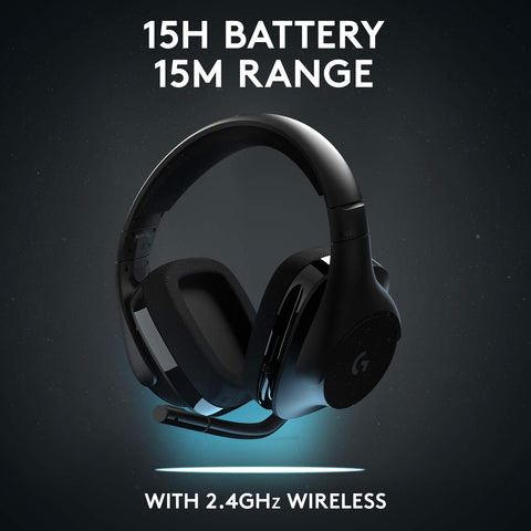 Logitech G533 Wireless Gaming Headset - DTS 7.1 Surround Sound - Pro-G Audio Drivers, Black
