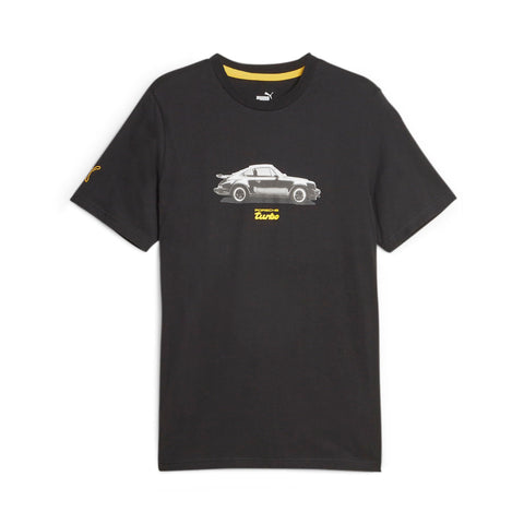 PUMA Men's Standard Porsche Legacy Graphic Tee, Black, Small