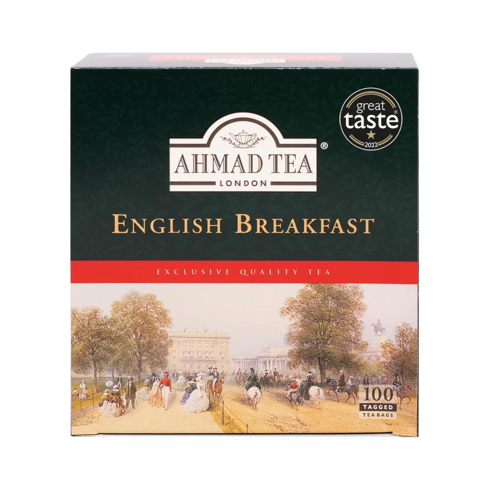 Ahmad Tea 100 Teabags, English Breakfast, Black Tea, 1 x 100 Teabags