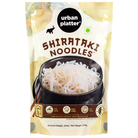 Urban Platter Shirataki Noodles 270g [Keto-Friendly; Low-Carb Fat-Free -Free; Ultra-Low Konjac Miracle Noodles]