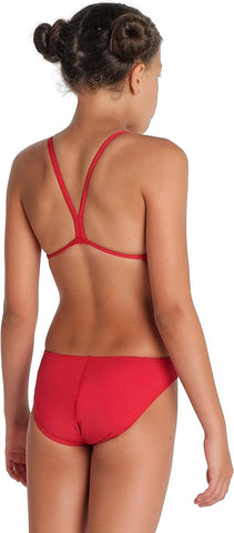 ARENA Girl's Solid Team Challenge Swimsuit - Red/White - Size 26