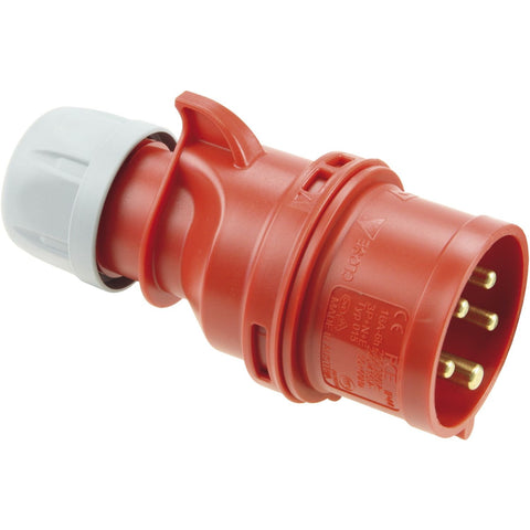 PC-Electric 025-6 Euro Plug Shark 5-pin 32 Amp IP44, red