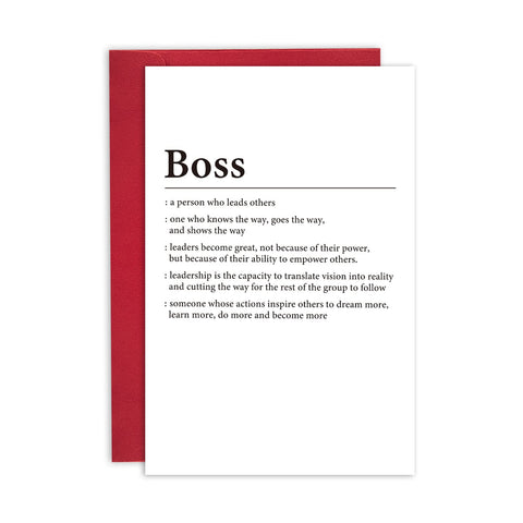 Ulbeelol Boss Definition Card, Funny Boss Day Card, Boss Birthday Card, Appreciation Card for Boss, Boss Thank You Card, Boss Card