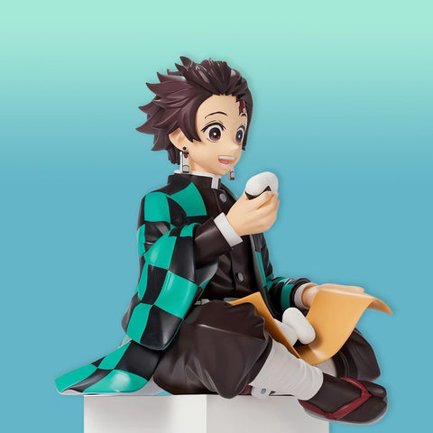 LPTA Kamado Tanjirou Figure Ghost Slayer Figure Eat Rice Balls Series Action Figure Toys Desktop Decoration Gift Anime Fan Collection(Onigiri Tanjiro)