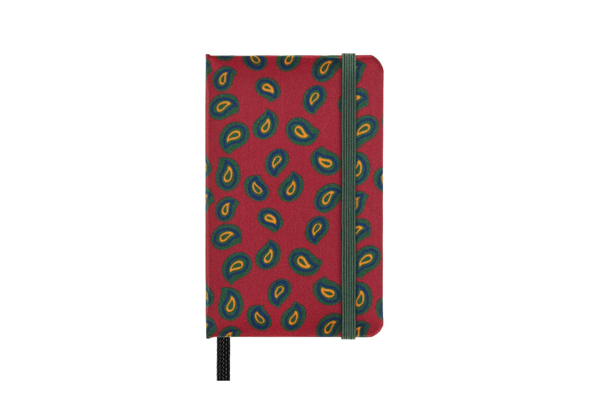 Moleskine Silk Notebook, Hardcover with Italian Mantero Silk Cover, with Blank Pages and Elastic Closure, with Gift Packaging, Extra Small Format 13.6X8.8 cm, Bordeaux Color