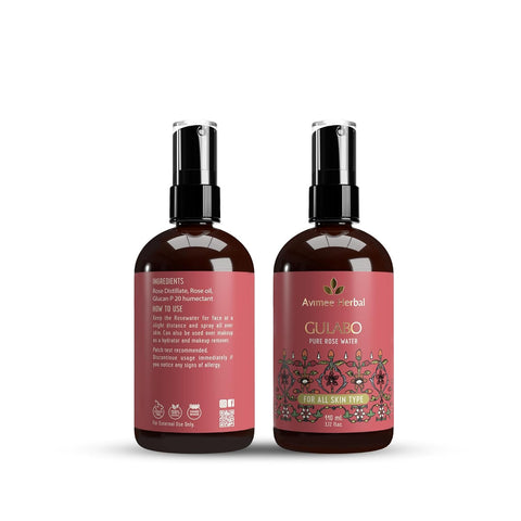 Generic Gulabo Pure Rose Water|Gulab Jal For Cleansing & Toning|Made In-House Using Proprietary Extraction Method|Paraben Free|For All Skin Types|110 Ml