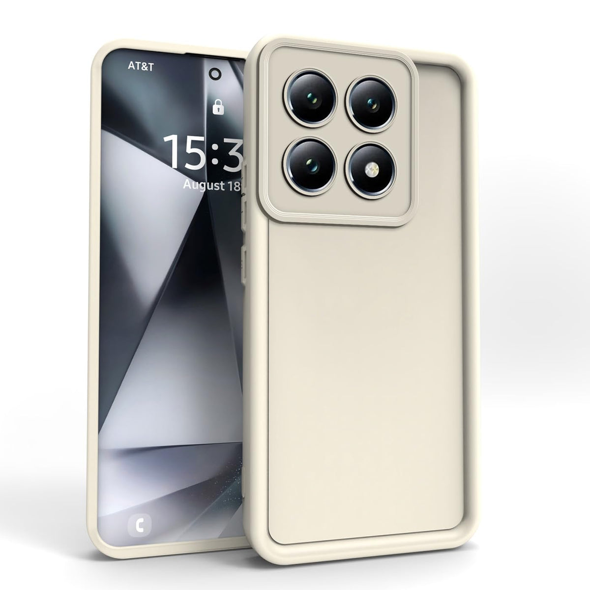 PanXCase Case for Xiaomi 14T Pro - Silicone Fit Lightweight Slim Soft Elegant Design, Camera Protection Shockproof Ultra Thin Bumper Cover (White)