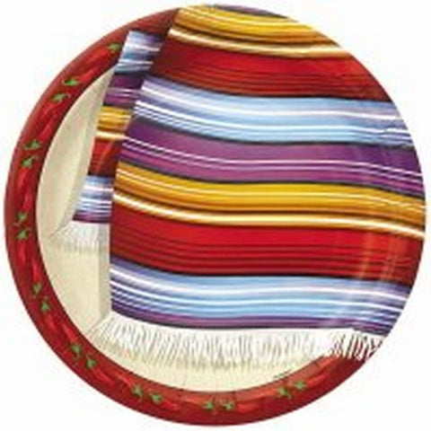Unique Fiesta Serape Party Plate, 8 Ct.