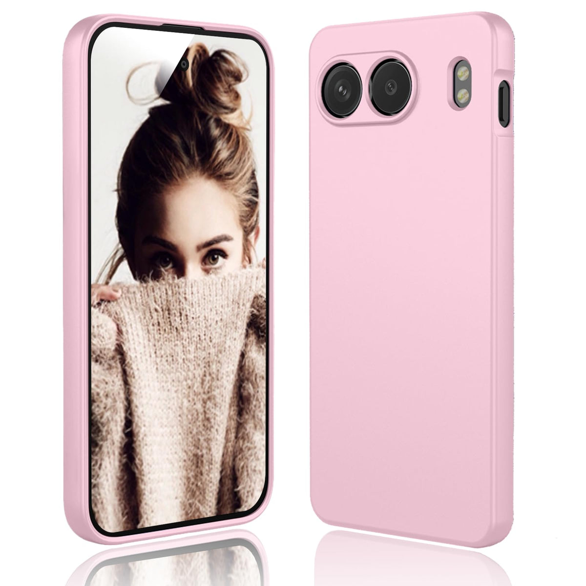 DESSEN Back Cover for OnePlus Nord 4 5G - Liquid Silicone Shockproof Protective Phone Case Slim Soft TPU Bumper Shell with Anti-Scratch Microfiber Lining, Pink