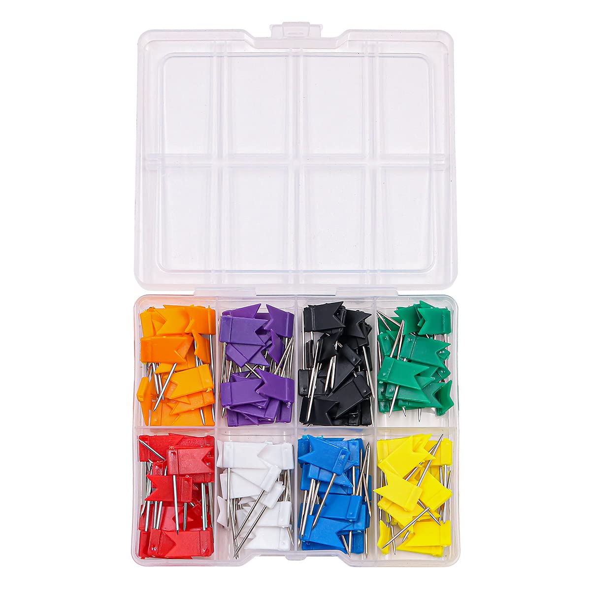 Hsthe Sea 160PCS Map Pins with Coloured Flags Colourful Marking Flags Pin for Maps World Map Travel Map Pin Board and Bulletin -35 mm