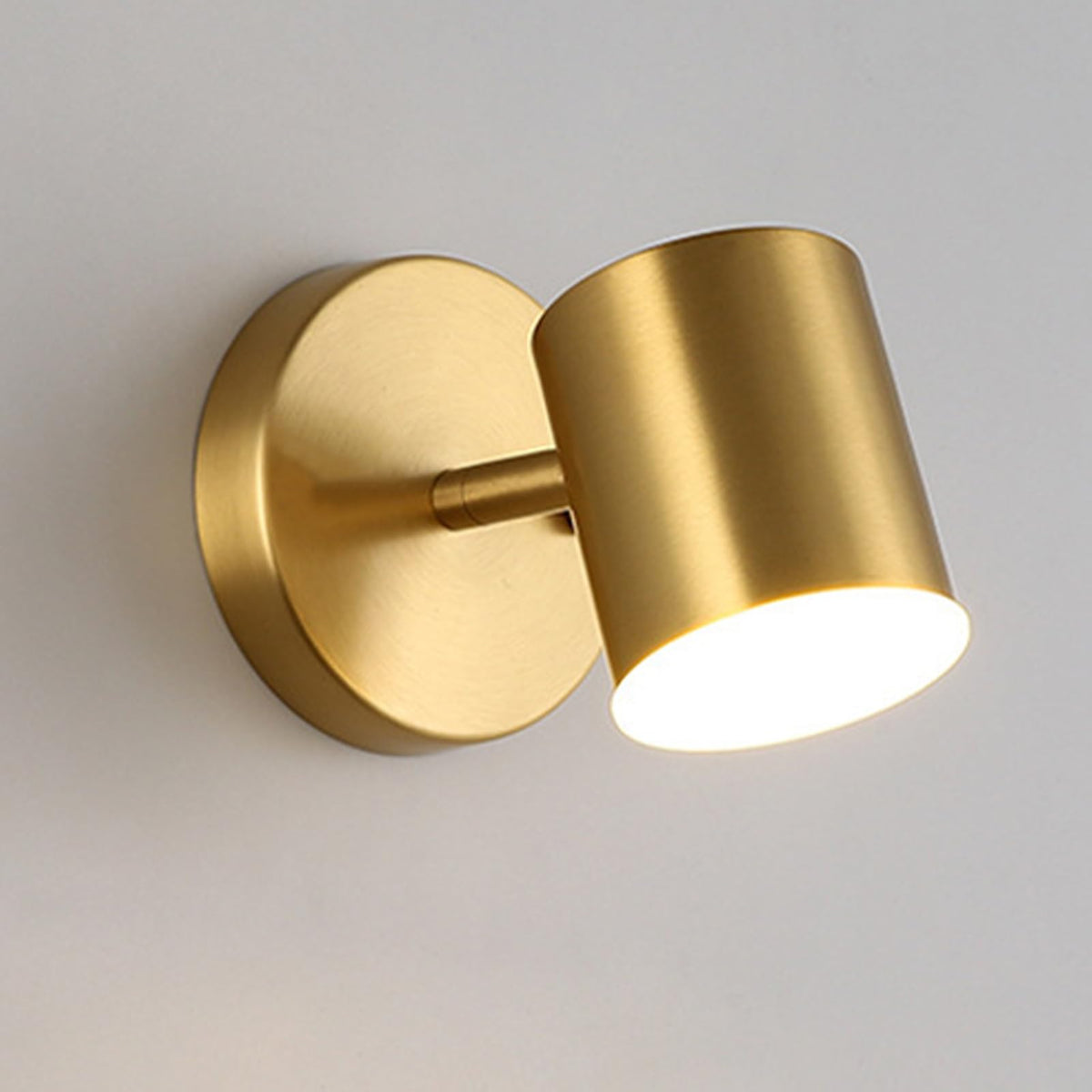 KRUIHAN LED Gold Wall Lights 350°Rotatable Wall Lamp Modern Minimalist Tri-Color Wall Sconce Lights,Wall Mounted Light for Bedside,Living Room,Bathroom,Bedroom,Hallway (Style A)
