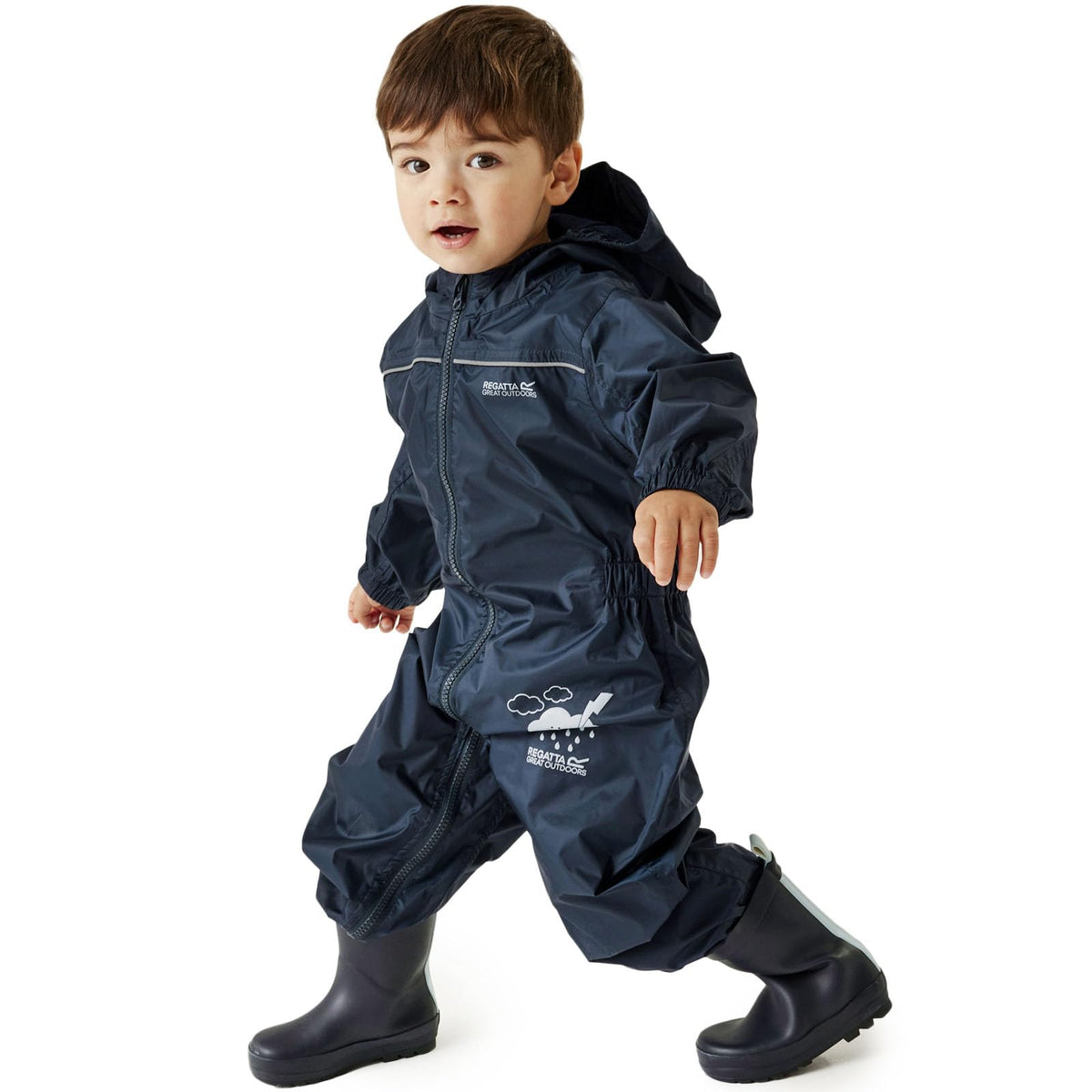 Regatta Unisex Kids Puddle IV Waterproof Puddle Suit - Navy - 12-18 Months