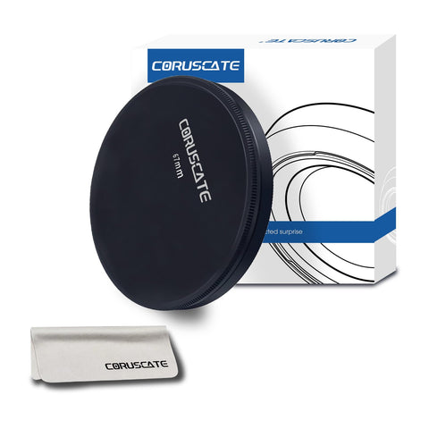 67 mm Metal Lens Caps, Metal Filter Caps, Compatible with All 67 mm Camera Lens Filter Accessories (UV, CPL, ND, 67 mm Thread Lens), CNC Machine + Lens Cleaning Cloth