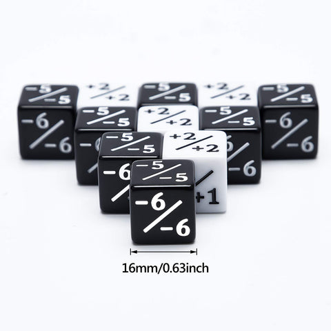 Sumind 48 Pcs Dice Counters Token Dice Loyalty Dice D6 Dice Cube Compatible with MTG, CCG, card Gaming Accessory