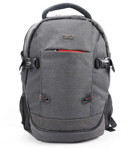 15.6" Laptop Backpack Lunch School Bag Case Padded Shoulder Bag Rucksack - Unisex - Charcoal Grey