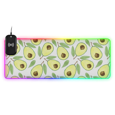 Avocado Wireless Charging Mouse Pad for Mobile Phone Extra Large Gaming Mousepad with 13 Lighting Modes Computer Mat for Gaming MacBook PC Laptop Desk Home Office
