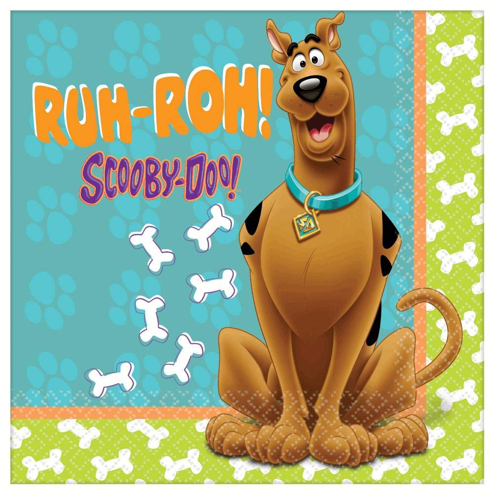 Scooby Doo Luncheon Paper Napkins - 6.5" x 6.5" | Multicolor | Pack of 36