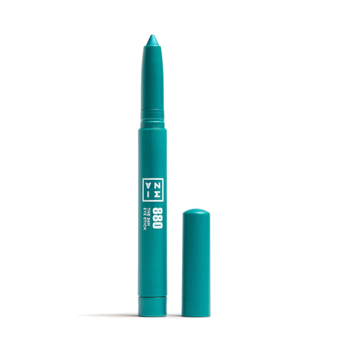 3INA MAKEUP - The 24H Eye Stick 880 - Turquoise Eyeshadow Stick with Creamy Texture - 24H Waterproof Eyeshadow with Matte Shimmer & Metallic Finish - Multitaskig Eyeshadow