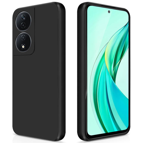GiiYoon Case Compatible with Honor 90 Smart/Honor X7b, Liquid Silicone Case, All-Round Protection Mobile Phone Case, Scratch-Resistant, Soft Microfibre Lining, Black