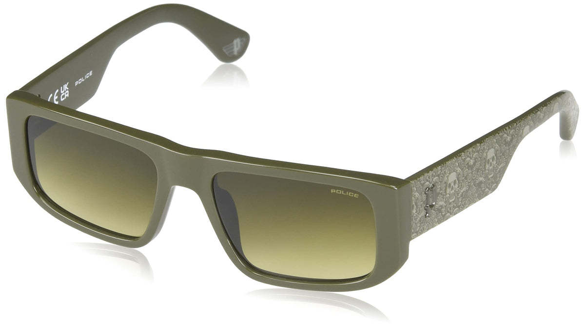 Police Men's Eyewear, Shiny Olive Green, 55