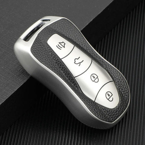 HEARSO Car Key Cover Case TPU Car Remote Key Case Cover Shell, for Geely Atlas Pro Boyue Tugella Azkarra FY11 Emgrand GS X6 SUV EC7 with Key Chain Key Ring