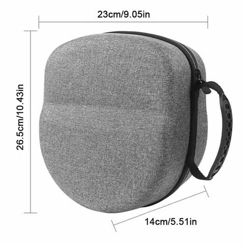 Case for Oculus Quest 2/Quest 3/Vision Pro Original/Elite Version VR Headset Accessories, VR Headset Carrying Case with Built-in Storage Compartment (Grey)
