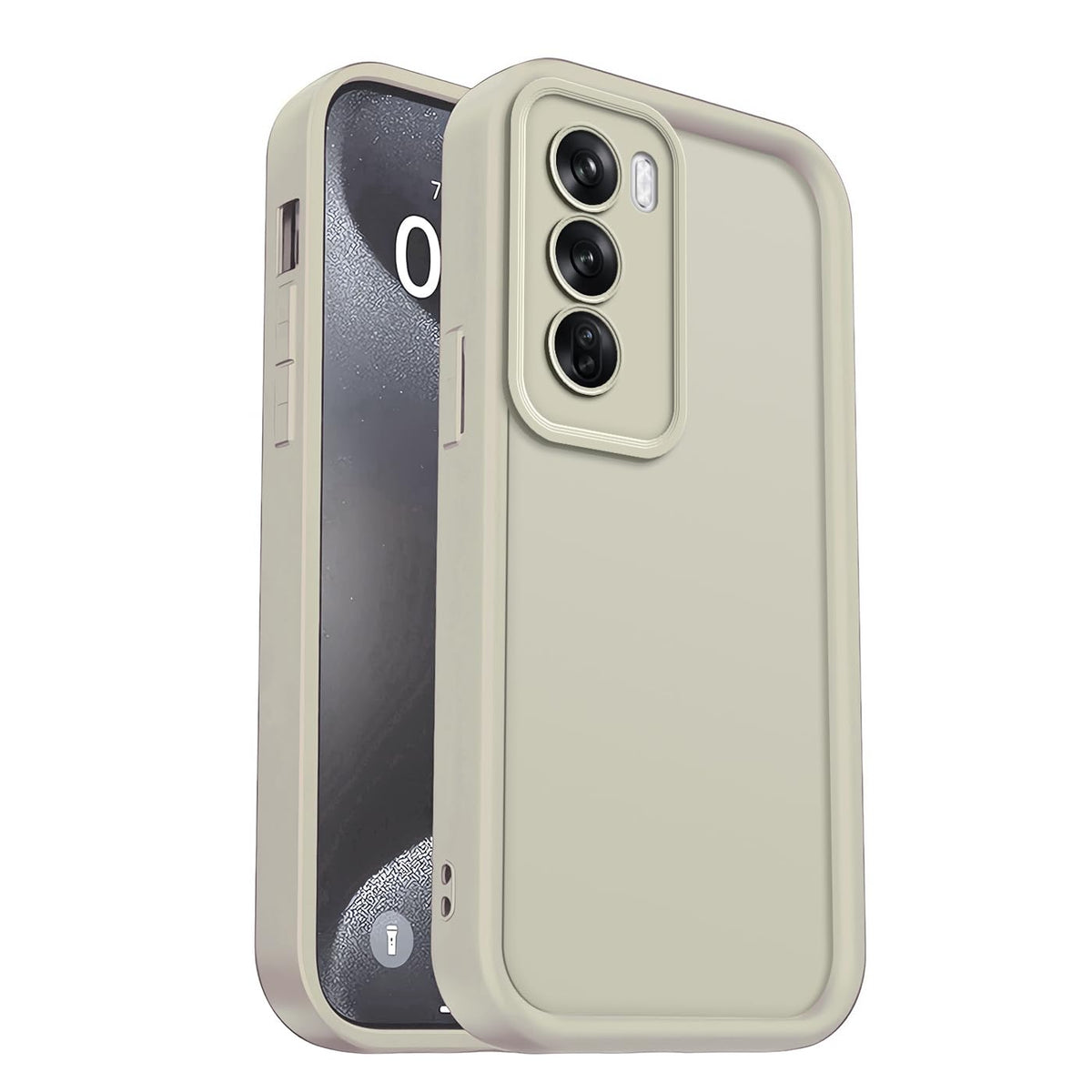 PanXCase Case for Oppo Reno 12 Pro - Silicone Fit Lightweight Slim Soft Elegant Design, Camera Protection Shockproof Ultra Thin Bumper Cover (White)