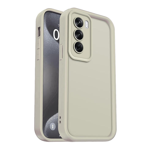 PanXCase Case for Oppo Reno 12 Pro - Silicone Fit Lightweight Slim Soft Elegant Design, Camera Protection Shockproof Ultra Thin Bumper Cover (White)
