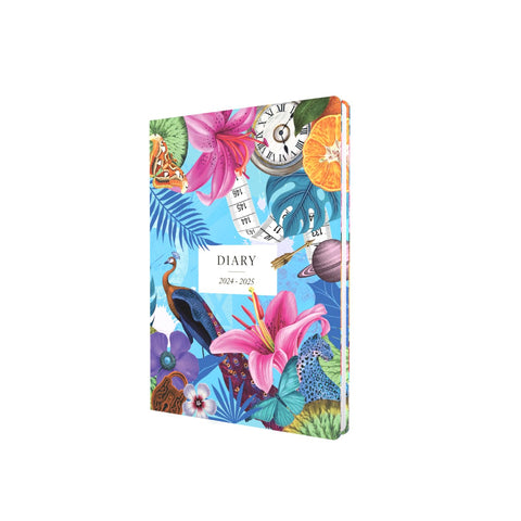 Collins Maximalism A5 Diary Week To View Academic Year 2024-25 - Blue - Weekly Mid Year Journal for Students, Teachers and Academics - MX153M.60-2425 - August 2024 to August 2025