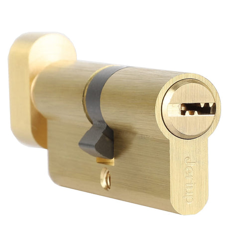 Jeriup Euro Profile Cylinder, high Security Lock Cylinder, 70mm(30/10/30) 2-3/4" with 5 Keys (dimple), Single Open Copper Cylinder, Anti-Rust Corrosion Resistant Anti-Theft Wooden Door Lock Cylinder