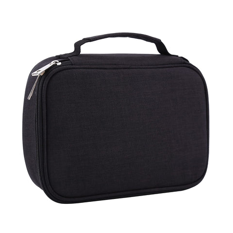 72 Slots Foldable Fabric Pencil Case Large Capacity Zippered Pen Bag Pouch with Handle Strap Multi-Layer Art Pencils Storage Organizer Stationary Case (Color : Black)