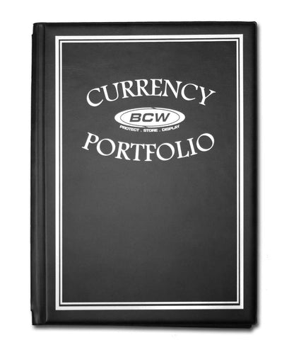 BCW Currency Portfolio | Compact Bill Organizer with 10 Sealed 3-Pocket Pages | Heavy-Duty Vinyl, Welded Seams | Pocket Size 3 7/8 x 8 1/4 inches Currency Bill Book Collection Album