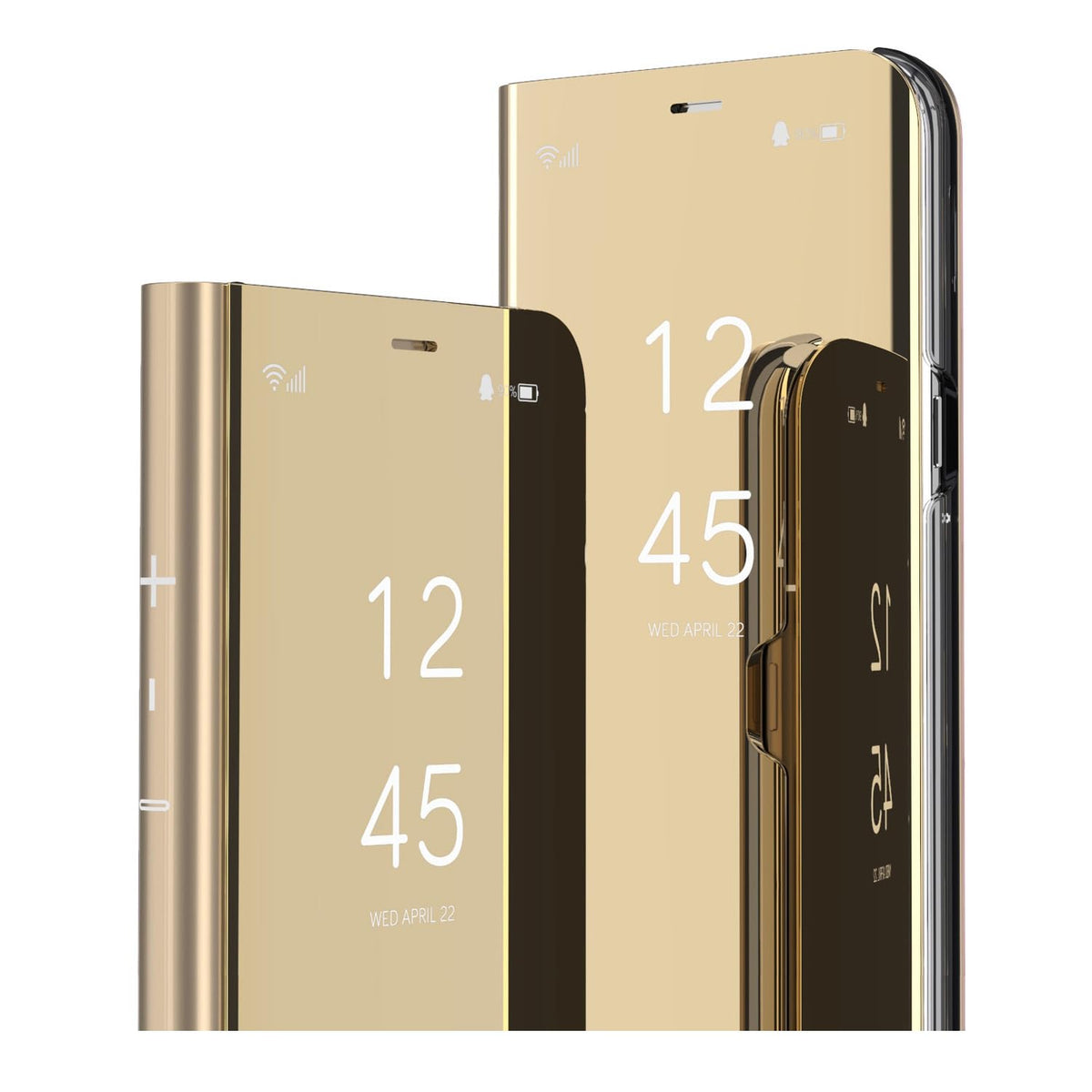 IMIRST Flip Case for Redmi Note 13 Pro Plus 5G - Makeup Mirror Design Clear View Flip Bookstyle Protective Shell With Kickstand Phone Cover for Xiaomi Redmi Note 13 Pro+ 5G. Flip Mirror: Gold