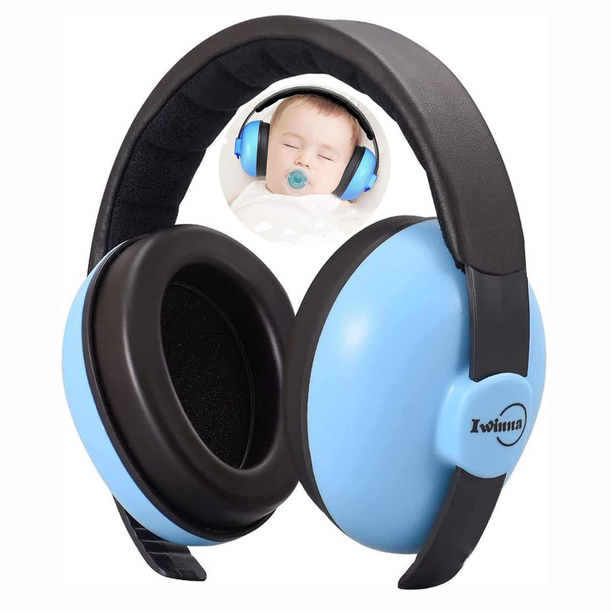 Baby Ear Defenders 0-24 Months Infant Noise Cancelling Headphones for Sleeping Airplane Fireworks Loud Environments, Blue