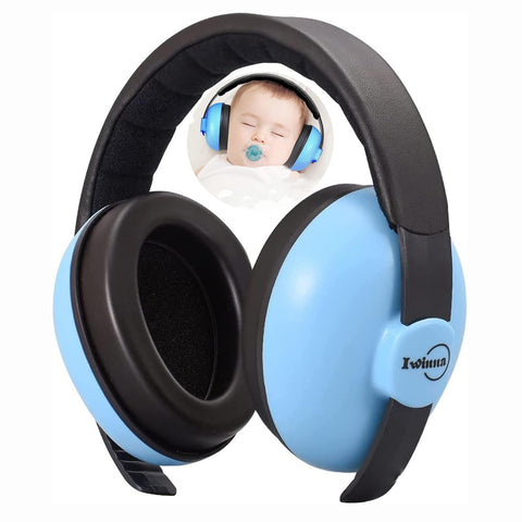 Baby Ear Defenders 0-24 Months Infant Noise Cancelling Headphones for Sleeping Airplane Fireworks Loud Environments, Blue