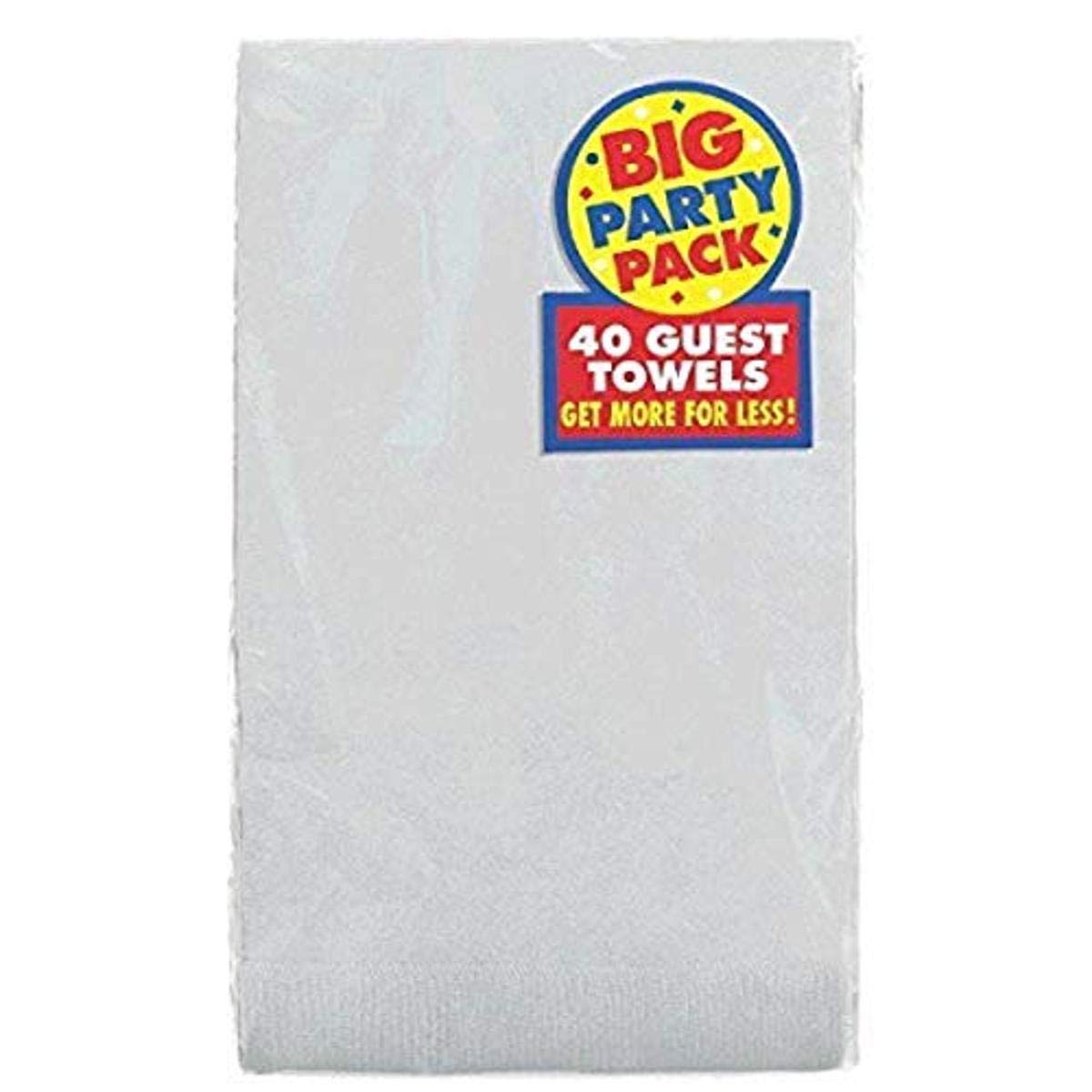 Silver 2-Ply Guest Towels - 8" x 4" (12 Packs Of 40) - Luxury Paper Hand Towels For Parties & Events - (480 Pcs.)
