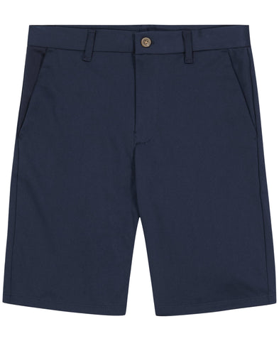 Nautica Boys Size School Uniform Flat Front Twill Short, Navy, 7 Slim