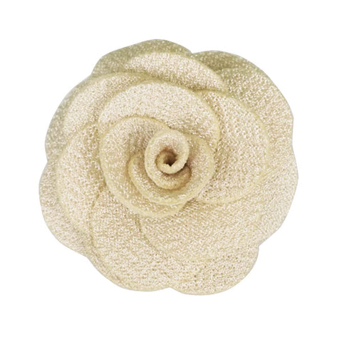 Hansicod Men's Lapel Flower Handmade Boutonniere Pin for Suit (Beige)