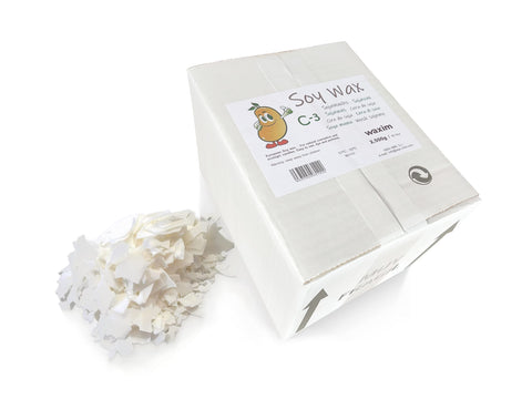 WAXIM. Soy Wax Nature C-3 for Ecological Candles 2,500 g in Flakes. Sustainable, Candle Making