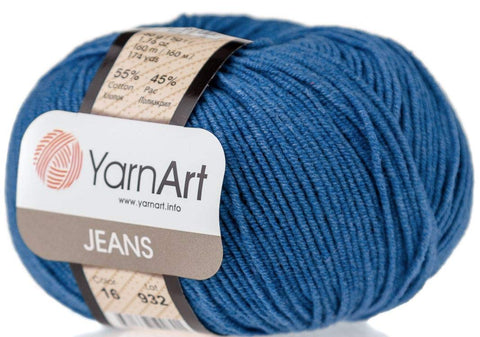 55% Cotton 45% Acrylic YarnArt Jeans Sport Yarn 1 Skein/Ball 50 gr 174 yds (11)