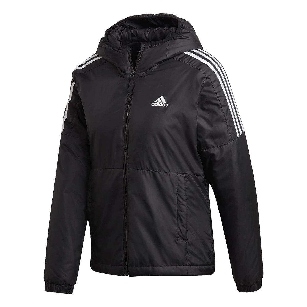 adidas Women's Essentials Insulated Hooded Jacket, Black, M