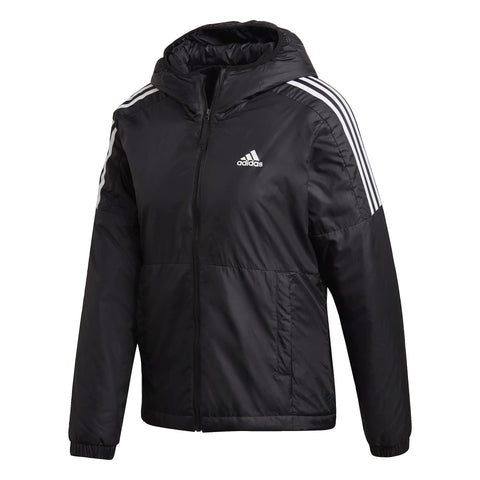 adidas Women's Essentials Insulated Hooded Jacket, Black, M