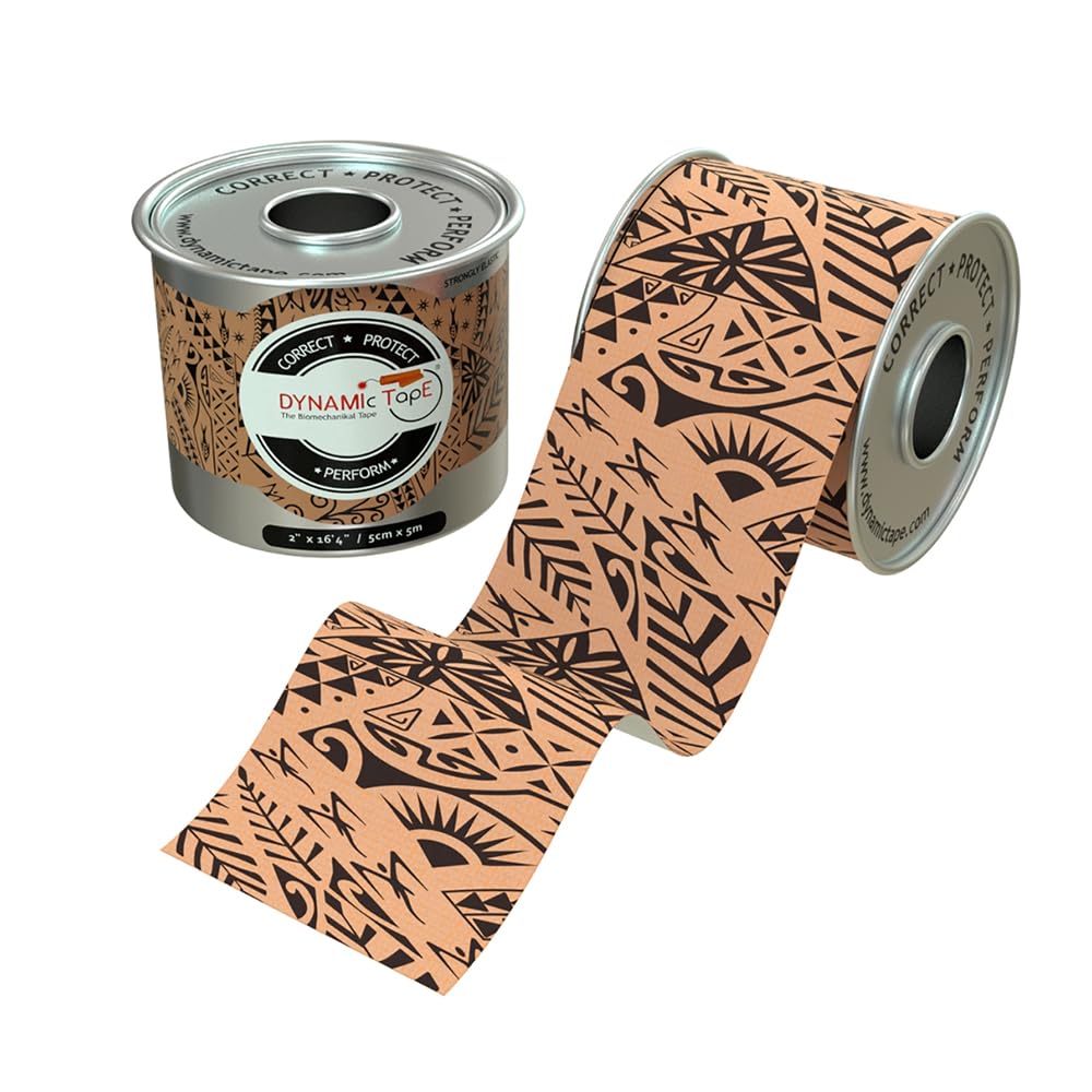 Dynamic Tape | Biomechanical Adhesive Tape | for Sports & Physio | Knee, Ankle, Elbow, Leg, Muscle Support | Black 5 Centimetres x 5 Metres Roll (2" (5cm))