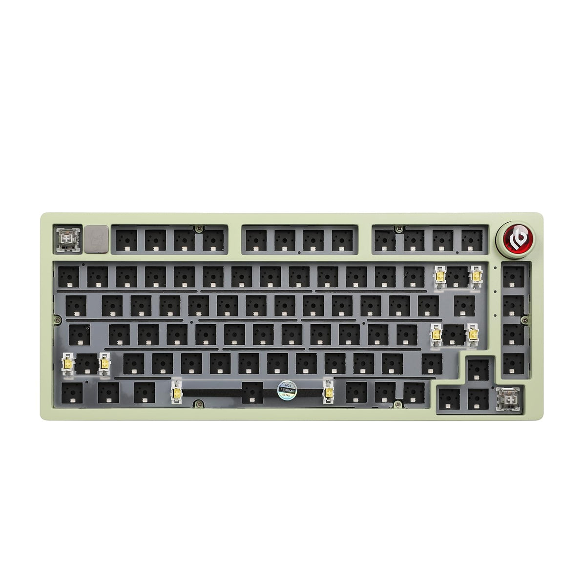 EPOMAKER x LEOBOG Hi75 Aluminum Alloy Wired Gaming Keyboard Barebones Kit, 75% Gasket-Mounted RGB Creamy Keyboard, Hot-swap Custom Mechanical Keyboard, with Mode-Switching Knob, for Win/Mac (Green)