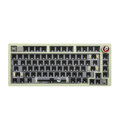 EPOMAKER x LEOBOG Hi75 Aluminum Alloy Wired Gaming Keyboard Barebones Kit, 75% Gasket-Mounted RGB Creamy Keyboard, Hot-swap Custom Mechanical Keyboard, with Mode-Switching Knob, for Win/Mac (Green)