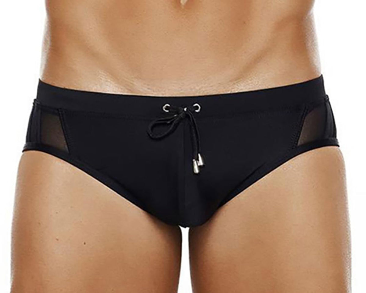 YouKD Mens Swimwear Swim Briefs Surfing Swimsuit Stretch Boxer Beach Shorts A Black