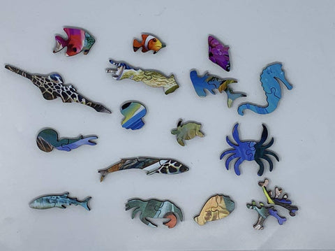 Wooden Jigsaw Puzzle - Turtle Beach by Howard Robinson - 475 Pieces - Made in USA by Nautilus Puzzles