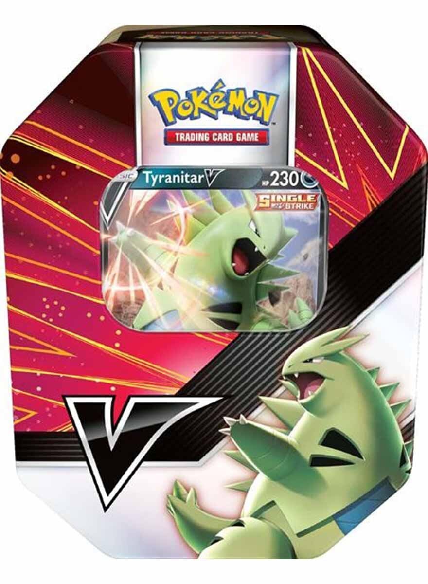 PokÃ©mon | V Strikers Tin (Tyranitar V/Empoleon V) (One at Random) | Card Game | Ages 6+ | 2 Players | 10+ Minutes Playing Time